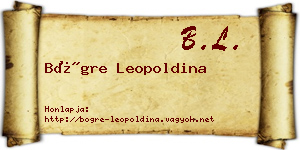 Bögre Leopoldina névjegykártya